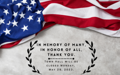 Town Updates for Memorial Day 2023