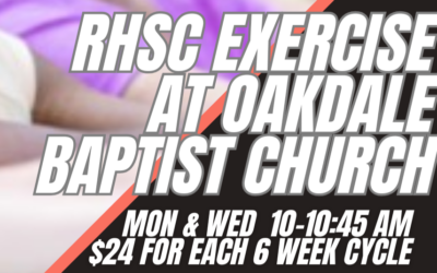 Join Rufty-Holmes Senior Center for some exercise at Oakdale Baptist Church
